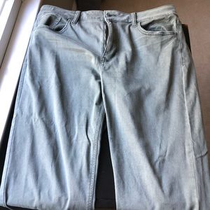 Army green American eagle jeans